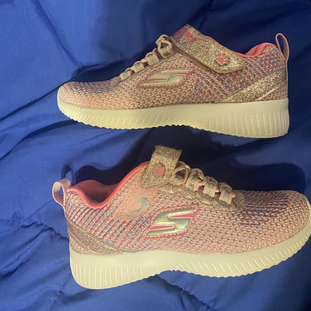 Skechers pink and silver size 11 (toddler)